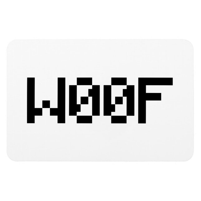 Ímã W00F [Leetspeak Animal Sounds] (Horizontal)