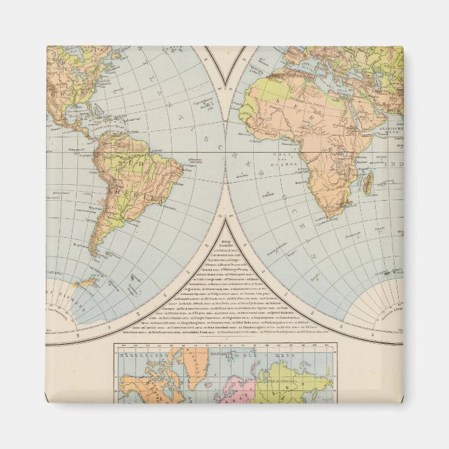 Imã W, E Halbkugel - Mapa Mundial (Frente)