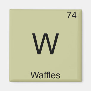 Imã W - Waffles - Símbolo de Elemento Químico Engra