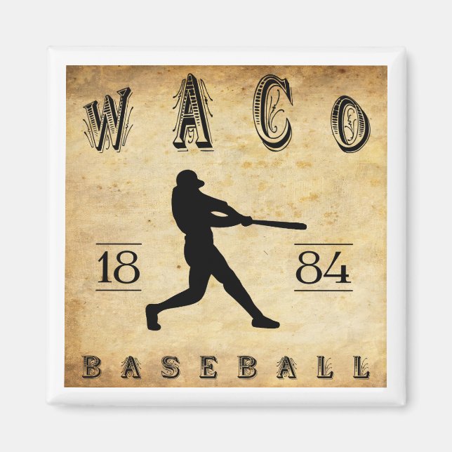 Imã Waco Texas Baseball de 1884 (Frente)
