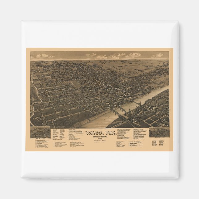 Imã Waco Texas em 1886 (Frente)