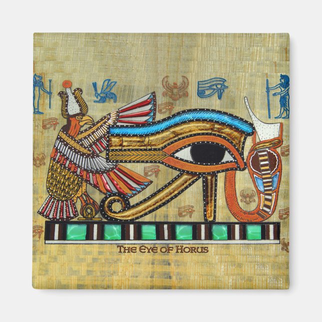 Imã WADJET EYE OF HORUS em Papyrus Gift Magnet (Frente)