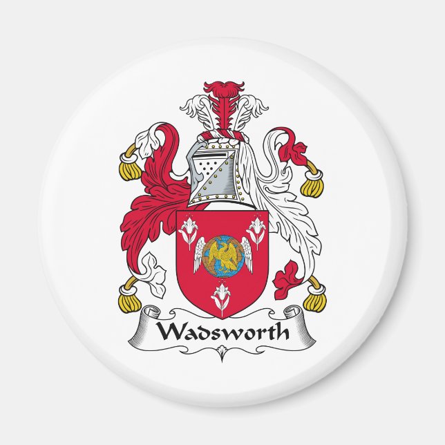 Imã Wadsworth Family Crest (Frente)