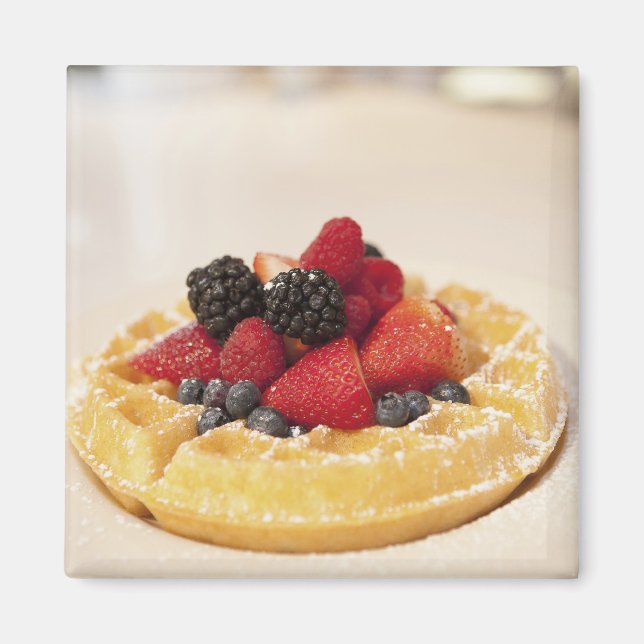 Imã Waffle de fruta fresca (Frente)