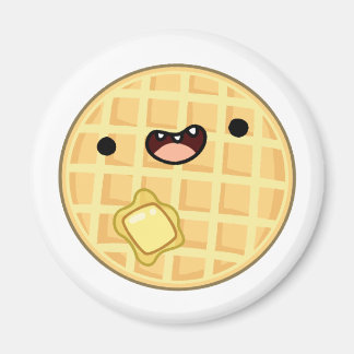 Imã Waffle de Manteiga Kawaii