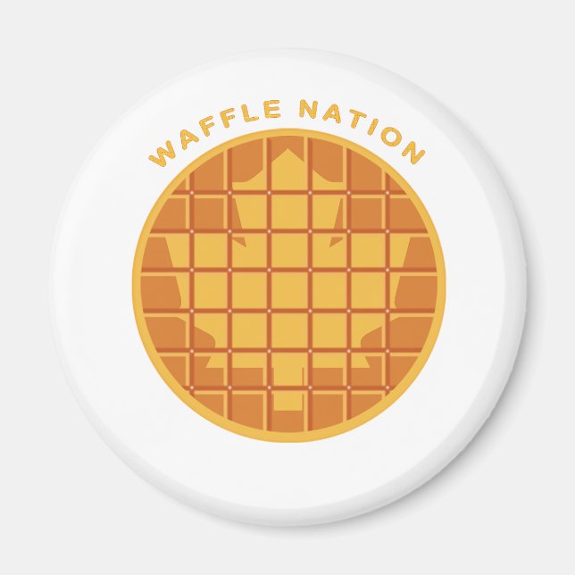 Imã Waffle Nation Magnet (Frente)