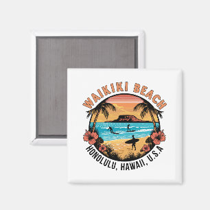 Imã Waikiki Beach Retro Vignette