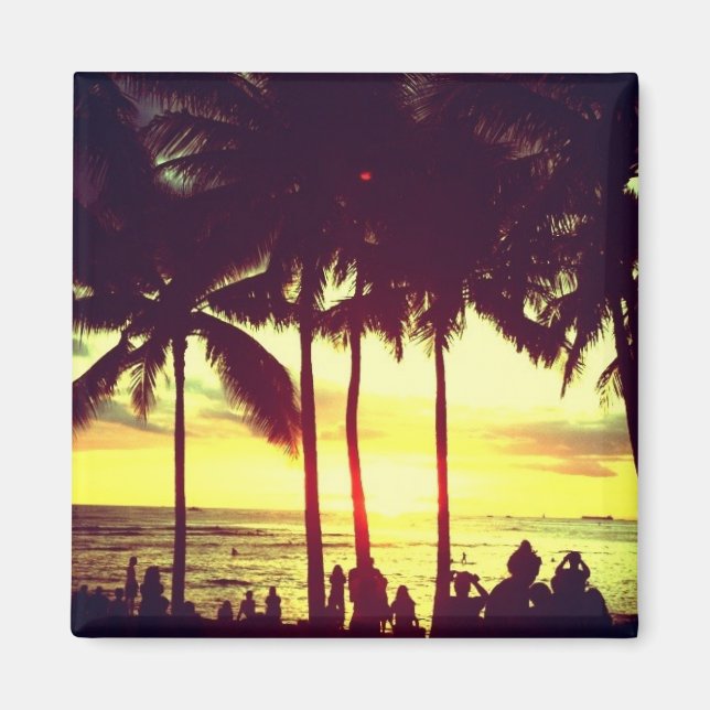 Imã Waikiki Beach Sunset (Frente)