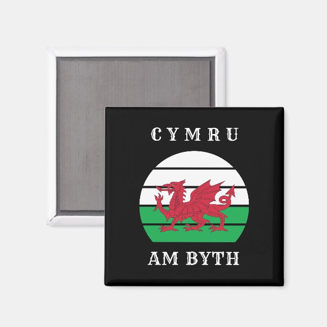 Imã Wales Flag Cymru Am Byth Orud To Be Welsh (Front/Back)