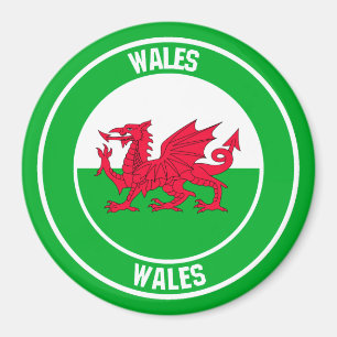 Imã Wales Round Emblem