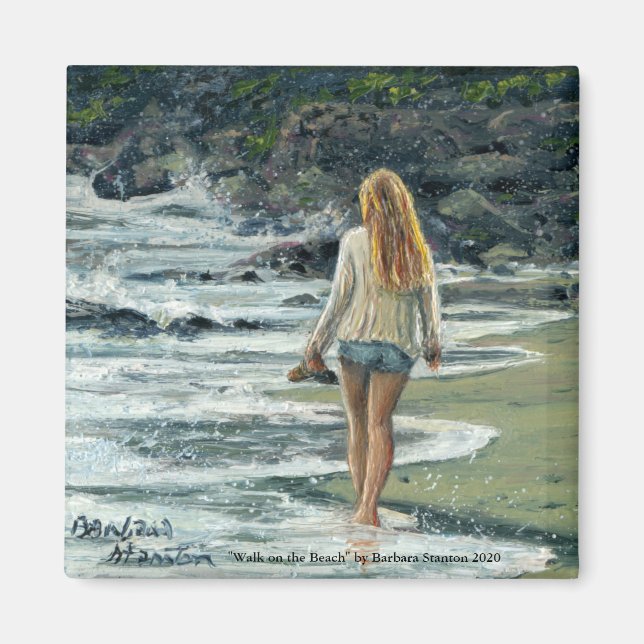 Imã "Walk on the Beach" Magnet (Frente)