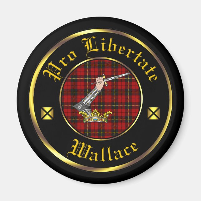 Imã Wallace Clan & Tartan Magnet (Frente)