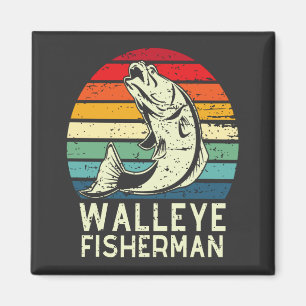 Imã walleye pescador legal walleye design Squa