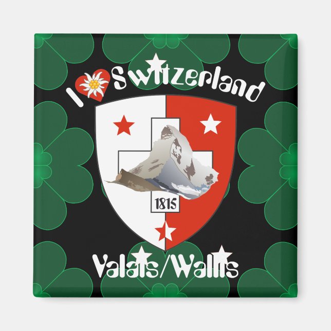 Imã Wallis Valais Schweiz Suisse Magnete (Frente)