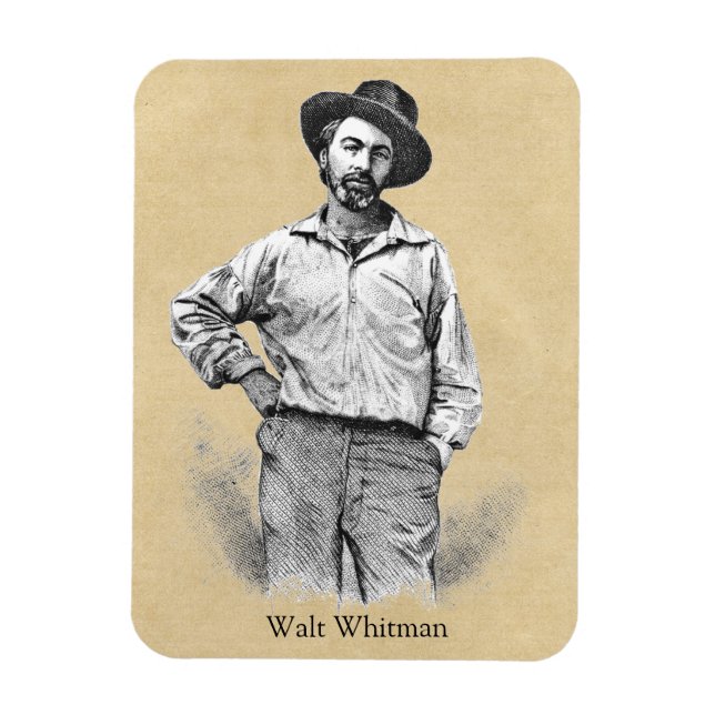 Ímã Walt Whitman deixa a grama (Vertical)