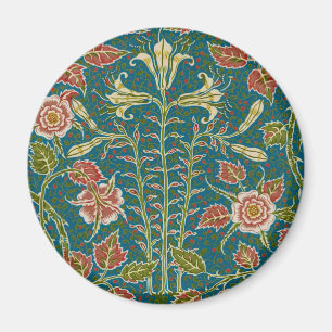 Imã Walter Crane Antiga Floral de Lírio e Rosa