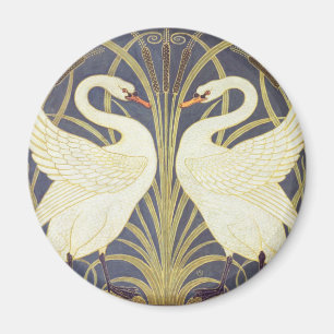 Imã Walter Crane Swan, Rush E Iris Art Nouveau