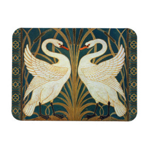 Ímã Walter Crane Swan, Rush E Iris Art Nouveau