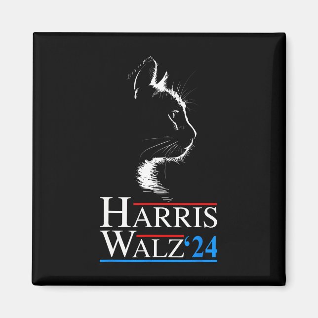 Imã Waltz 2024 Eleição Engraçado Cat Kamala Harris Tim (Frente)