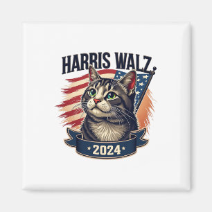 Imã Walz 2024 Gato Engraçado Kamala Harris Tim Walz Wa