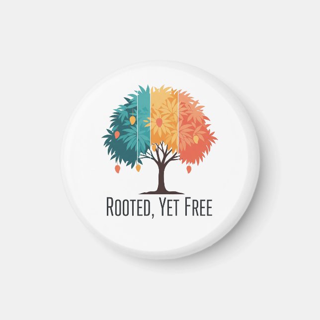 Imã WanderBloom – Artistic Souvenir Magnet from India" (Frente)