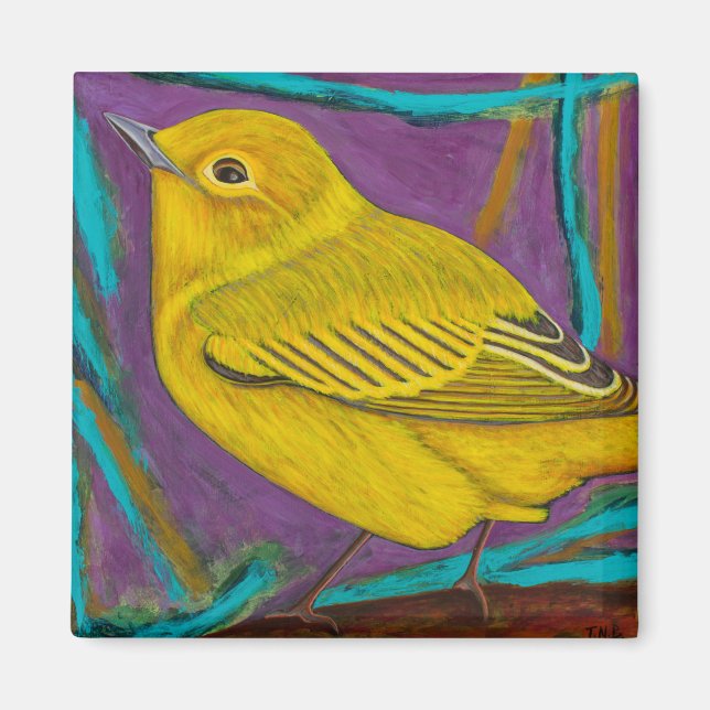 Imã Warbler amarelo (Frente)