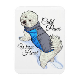 Ímã Warm Heart Snow Bichon Photo Magnet