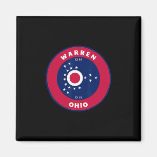 Imã Warren Ohio Oh Bandeira Dge Roundlet Lembrança