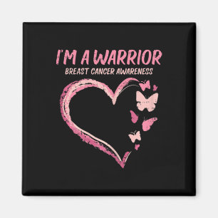 Imã Warrior Heart Butterfly Cancer Sensibilização Com