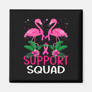 Imã Warrior Support Squad Flamingo Breast Cancer Aware