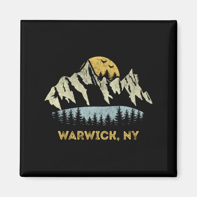 Imã Warwick New York Mountain Sunset Sunrise Ny  (Frente)