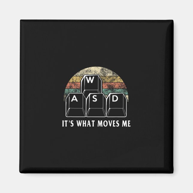 Imã Wasd É O Que Me Move - Divertido Presente De Compu (Frente)
