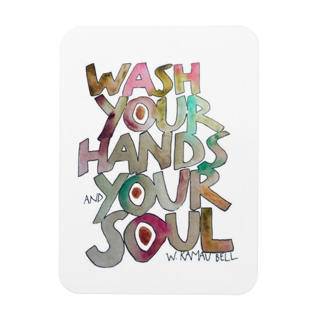 Ímã Wash Your Hands and Your Soul refrigerator magnet (Vertical)