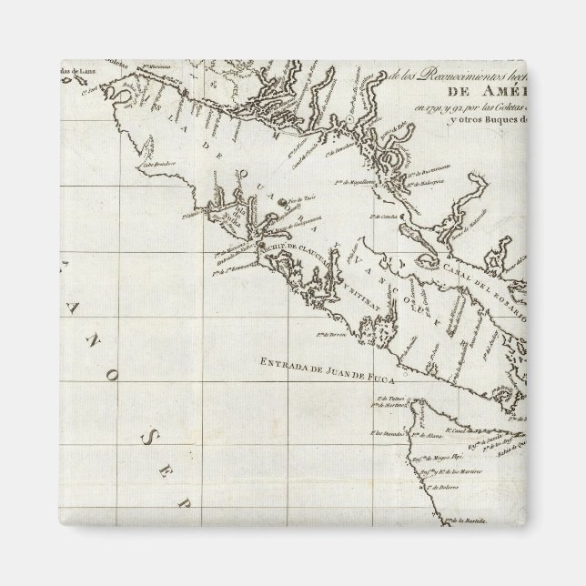 Imã Washington, Colúmbia Britânica, mapa de Vancouver (Frente)