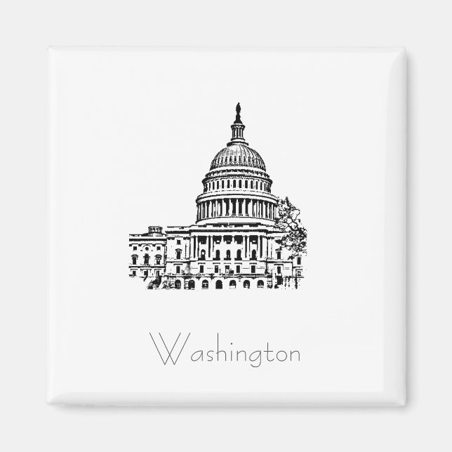 Imã Washington DC EUA Capitol Magnet (Frente)