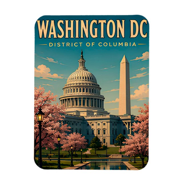 Ímã Washington DC EUA Lembrança  (Vertical)
