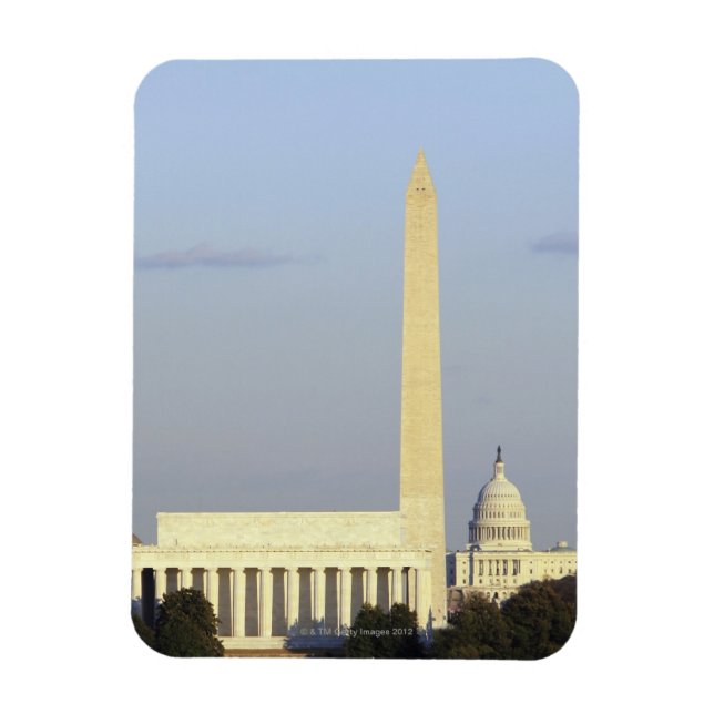 Ímã Washington DC Skyline com o Capitólio dos EUA (Vertical)