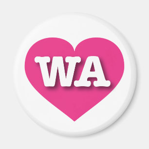 Imã Washington Hot Pink Heart - Grande Amor