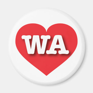 Imã Washington Red Heart - Grande Amor