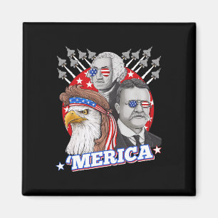 Imã Washington Roosevelt Bald Eagle 4 De Julho Patrio
