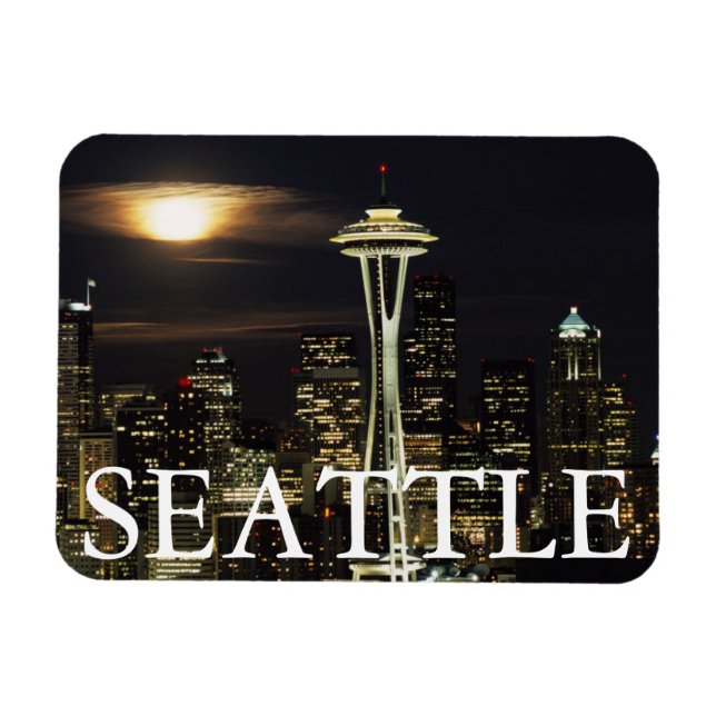 Ímã Washington, Seattle, Silhueta noturna da Kerry 2 (Horizontal)