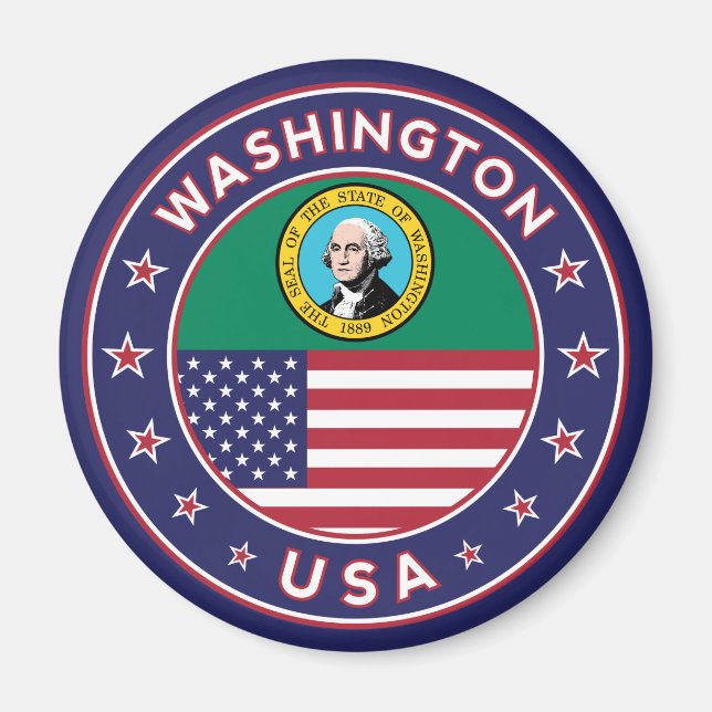 Imã Washington sticker, phone case, tote bag (Frente)