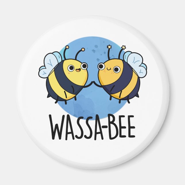 Imã Wassabee Funny Wasabi Bee Pun (Frente)