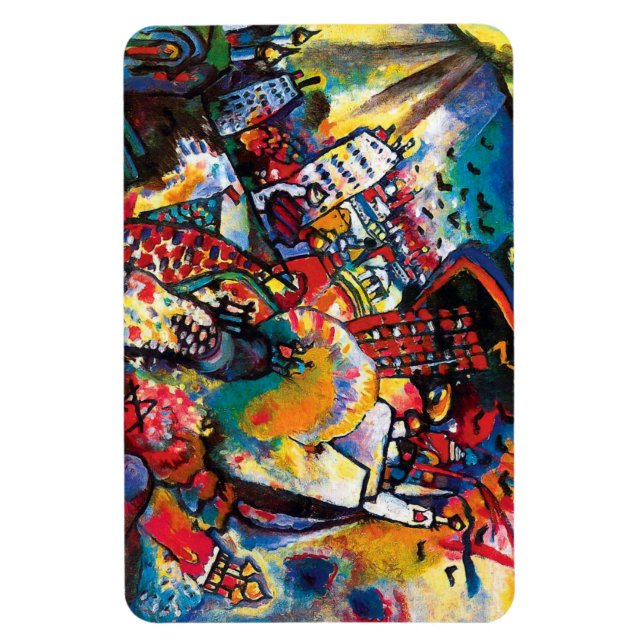 Ímã Wassily Kandinsky - Abstrato Art Moscou Cityscape (Vertical)