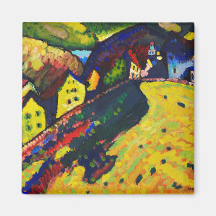 Imã Wassily Kandinsky. Casas em Murnau. Expressionismo