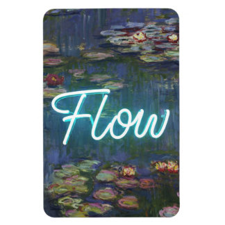 Ímã Water Lilies Remix – Neon “FLOW” Wall Art & Gifts