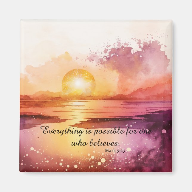 Imã Watercolor Beach Series Design 3 (Frente)