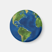 Watercolor Earth globe geography funny 3D illusion