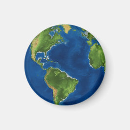 Imã Watercolor Earth globe geography funny 3D illusion