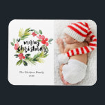 Ímã Watercolor Holly Wreath Feliz Foto de Natal<br><div class="desc">Traga um pouco de alegria de férias para sua casa com nosso Magnet de Natal personalizável! Perfeito para mostrar memórias queridas, este ímã permite que você personalize com sua foto festiva favorita, fazer uma adição única ao seu decoro de férias. Um presente ideal para a família e os amigos —...</div>